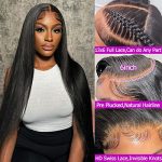 28 Inch 13x6 Full Lace Front Human Hair Wig - 12A Grade Brazilian Virgin Hair for Black Women
