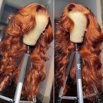 13x6 Reddish Brown Lace Front Wigs - HD Transparent Body Wave Human Hair for a Natural Glam Look
