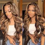 TXIXS 26 Inch Wear and Go Ombre Lace Front Wig - Glueless, Pre-Plucked, and Perfect for Effortless Style
