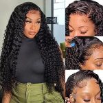 Adonkas 13x4 HD Transparent Deep Wave Lace Front Wigs - Unleash the Natural Beauty of 180% Density Wet and Wavy Human Hair