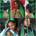Radiant Green Ombre Pre-Stretched Braiding Hair - 3 Packs for Effortless Summer Styles