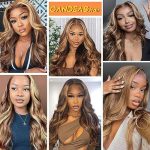 Honey Blonde Highlight Ombre Lace Front Wig - 24 Inches of Glamour and Versatility