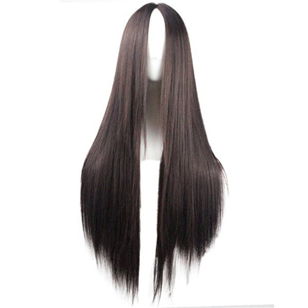 75CM Straight Synthetic Hair Wig - Realistic and Heat-Resistant