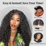 LASOOA Glueless Deep Wave Lace Front Human Hair Wigs - Instant Glam with Wear and Go Convenience!
