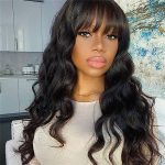 West Kiss Body Wave Wig With Bangs - 100% Virgin Human Hair for Effortless Elegance