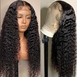 18-Inch HD Curly Lace Front Wig - Soft Water Wave Human Hair for Glamorous Occasions