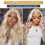 HOTLOVE 613 Blonde Body Wave Lace Front Wig - Wear and Go Precut Wig for Quick Elegance