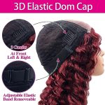 99J Wear and Go Glueless Wig - Burgundy Deep Wave Lace Front Wigs for Effortless Elegance