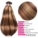 🔥 Radiant Glow Collection: Ombre Highlight Brazilian Straight Hair Bundles with Closure - 10A Virgin Remy Human Hair for Effortless Styles! 🔥