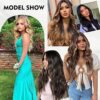 20-Inch Light Blonde Wavy Synthetic Clip-In Hair Extensions - Perfect for Daily Glam or Special Occasions