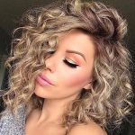 Ombre Ash Blonde Wig, Side Part Short 14" Curly Bob Wig for Women, WIG002 Synthetic Wavy womens Wig for Daily Use Party - Ombre Ash Blonde