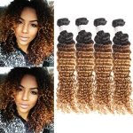 🌊 Radiant Ripples Collection: Brazilian Ombre Deep Wave Virgin Hair - 4 Bundles for Mesmerizing Wet and Wavy Styles! 🌈