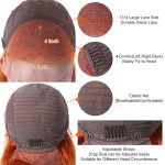 Ginger Color 13X4 HD Lace Front Wigs Human Hair Pre Plucked Hairline with Baby Hair Brazilian Remy Straight
