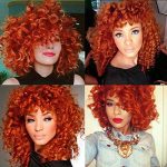 Short Loose Curly Wig - Natural Half Wigs for Women in Vibrant Ginger Orange