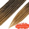 BRUNNACE 24 Inch Handmade Synthetic Dreadlock Extensions - Stylish and Lightweight Single-Ended Ombre Honey Blonde Dreads for Effortless Fashion