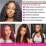 Brazilian Deep Curly Transparent Lace Front Wigs - Natural, Comfortable, and Versatile 13x4 Ear To Ear Lace Frontal Wigs for Effortless Beauty
