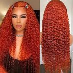 Radiant Ginger Orange Deep Wave Lace Front Wig