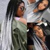 AIDUSA's 24-inch Ombre Gray Jumbo Braiding Hair - 5pcs Synthetic Extensions for Stunning Box Braids and Crochet Styles