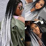 AIDUSA's 24-inch Ombre Gray Jumbo Braiding Hair - 5pcs Synthetic Extensions for Stunning Box Braids and Crochet Styles