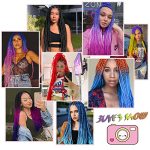 Hair for Braiding 26Inch Ombre Braiding Hair 6 Packs/Lot Purple Braiding Hair High Temperature Synthetic Fiber Colored Hair Extensions(Blue/light purple/purple)