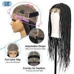 Lightweight Cornrow Braid Braided Wig - 24 Inches Full Lace Front for a Refreshing Look