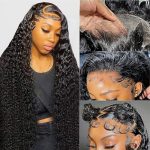 Dive into Effortless Elegance with Lureple's 26-Inch Deep Wave Lace Front Wig - Natural Black Beauty Unleashed