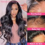 Rebecca Beauty Body Wave Lace Front Wigs - Natural Hairline, 10A Grade Brazilian Hair, and Affordable 4X4 Closure Wig for Effortless Style