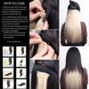 26" Long Straight Curly Wavy Clip-in Hair Extensions - 8 Pcs, 18 Clips, Real Thick Heat Resistance Synthetic Hairpiece in Bleach Blonde