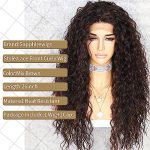 Curly Synthetic Lace Front Wigs Kinky Curly Mix Brown Wig for Black Women Kanekalon Heat Resistant Hair Party Daily Makeup Wigs 26inch