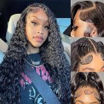 24-Inch Water Wave Lace Front Wigs – HD Transparent Lace for a Natural Look