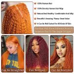 24-Inch Ginger Lace Front Wigs – 100% Unprocessed Brazilian Virgin Human Hair, HD Lace, and Pre-Plucked for Effortless Charm