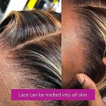 Radiant Balayage Beauty: Black Brown Highlight Ombre Lace Front Wig – Body Wave Brilliance (16 Inch)