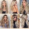 Long Wavy Blonde Mix Platinum Blonde Clip-in Hair Extensions - 20 Inch Glamorous Waves for Women