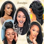 Alebery 36" Full Lace Knotless Box Braided Wigs - Quick Install and Realistic Look