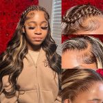 HUANGZIYA Quick Glam Ombre Honey Blonde Lace Front Wig - Effortless Elegance in 15 Seconds