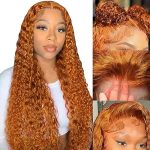 20 Inch Ginger Curly Lace Front Wig Human Hair