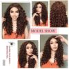Ebingoo's 26 Inch Dark Brown Lace Front Wig – Embrace Natural Elegance with Heat-Resistant Curly Perfection