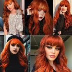 V'NICE Fashionista's Dream Ginger Orange Loose Wave Hair Wig - 22 Inch Heat Resistant Synthetic Marvel for Trendsetting Women