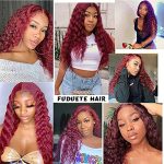 99J Wear and Go Glueless Wig - Burgundy Deep Wave Lace Front Wigs for Effortless Elegance