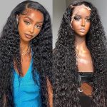 Dive into Glamour: 28-Inch Deep Wave Lace Front Wigs - 12A Grade, Glueless, HD Transparent Beauty for Women