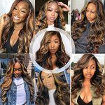 Colorful Bird 4x4 Balayage Lace Front Wig - FB/30 Black to Honey Blonde Highlights, Body Wave, 24 Inch