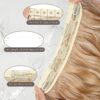 Golden Blonde Halo Hair Extensions - 20 Inch Long Wavy Hair with Invisible Wire - Adjustable Size and Secure Clips for Effortless Style