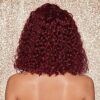 Jasperel 99J Short Curly Bob Lace Front Wigs | Indulge in 150% Natural Density, Brazilian Remy Hair, and Undetectable HD Lace