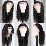 180% Density Brazilian Kinky Curly Headband Human Hair Wigs - Glueless and Remy, Perfect for Black Women
