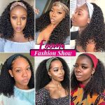 180% Density Brazilian Kinky Curly Headband Human Hair Wigs - Glueless and Remy, Perfect for Black Women