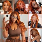 BrownBomb Ginger Lace Front Wig - Pre-Plucked, Pre-Layered, and Pre-Colored for Effortless Beauty