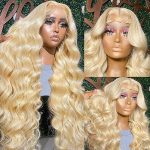 HOTLOVE 613 Blonde Body Wave Lace Front Wig - Wear and Go Precut Wig for Quick Elegance