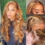 Transform Your Look with 20-Inch Honey Blonde Ombre Lace Front Wig - Unleash Confidence in Every Strand!