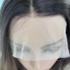 Aisom's Fashionable Brown and Platinum Mix Lace Front Wig – Long Straight Hair, Heat Resistant, and Swiss Lace for Ultimate Comfort