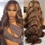 HUANGZIYA Quick Glam Ombre Honey Blonde Lace Front Wig - Effortless Elegance in 15 Seconds